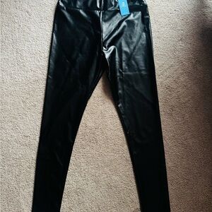 Cupshe Black Liquid Leather Leggings